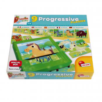 58440 Lisciani Carotina Baby 9 Progressive Puzzle Bauernhof Piatnik Progressive Puzzle Farm