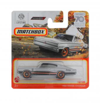 12/100 Matchbox 1966 Dodge Charger silber